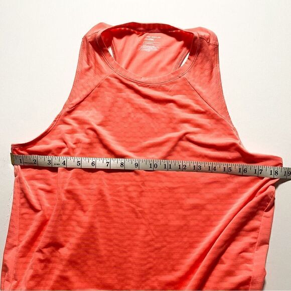 Tek Gear Women Orange Active Workout Wicking Stretch Polyester Tank Top Size L - Picture 5 of 6